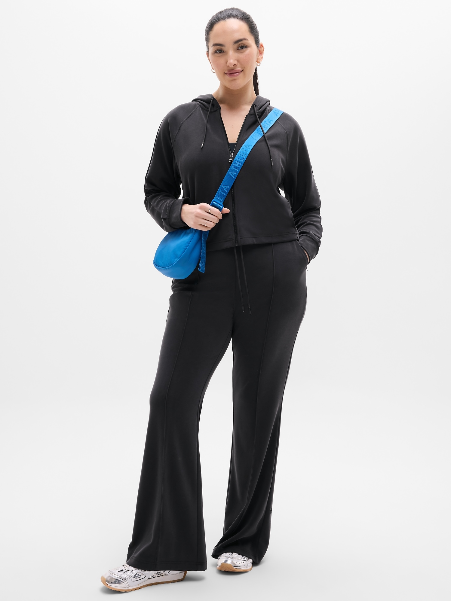 Seasoft Pintuck Mid Rise Flare Pant