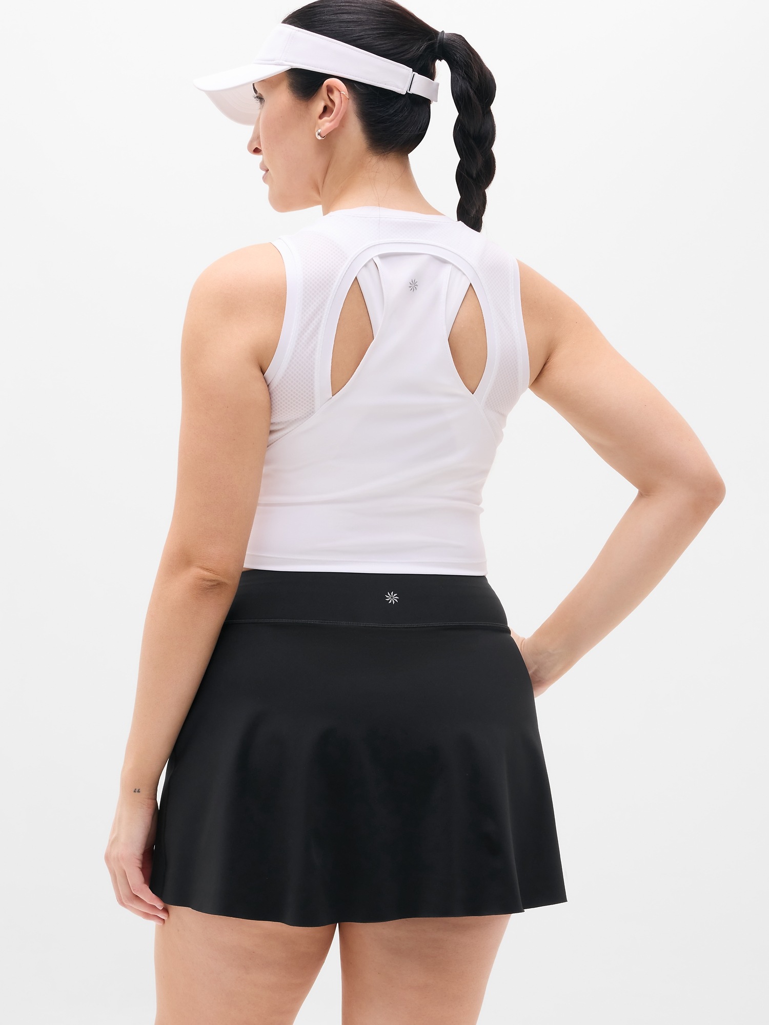 Женская юбка-шорты Athleta Ace A-Line 13.5" Skort, цвет: Чёрный — фото 5
