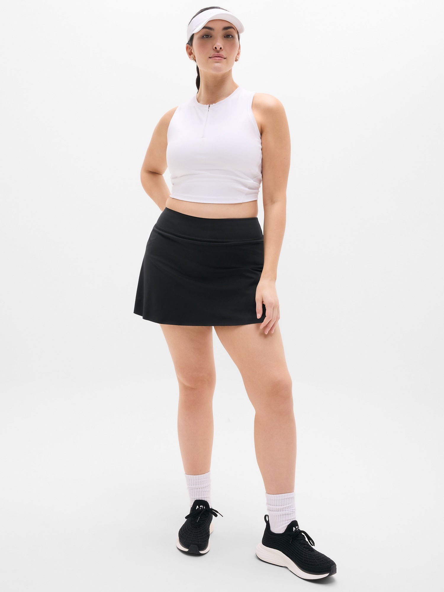Женская юбка-шорты Athleta Ace A-Line 13.5" Skort, цвет: Чёрный — фото 4