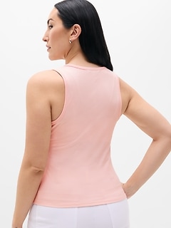 Athleta Signature Rib Scoop Tank - Pink (Pink Sand)