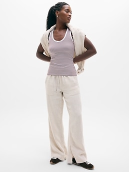 Signature Rib Scoop Tank - Brown - image 2