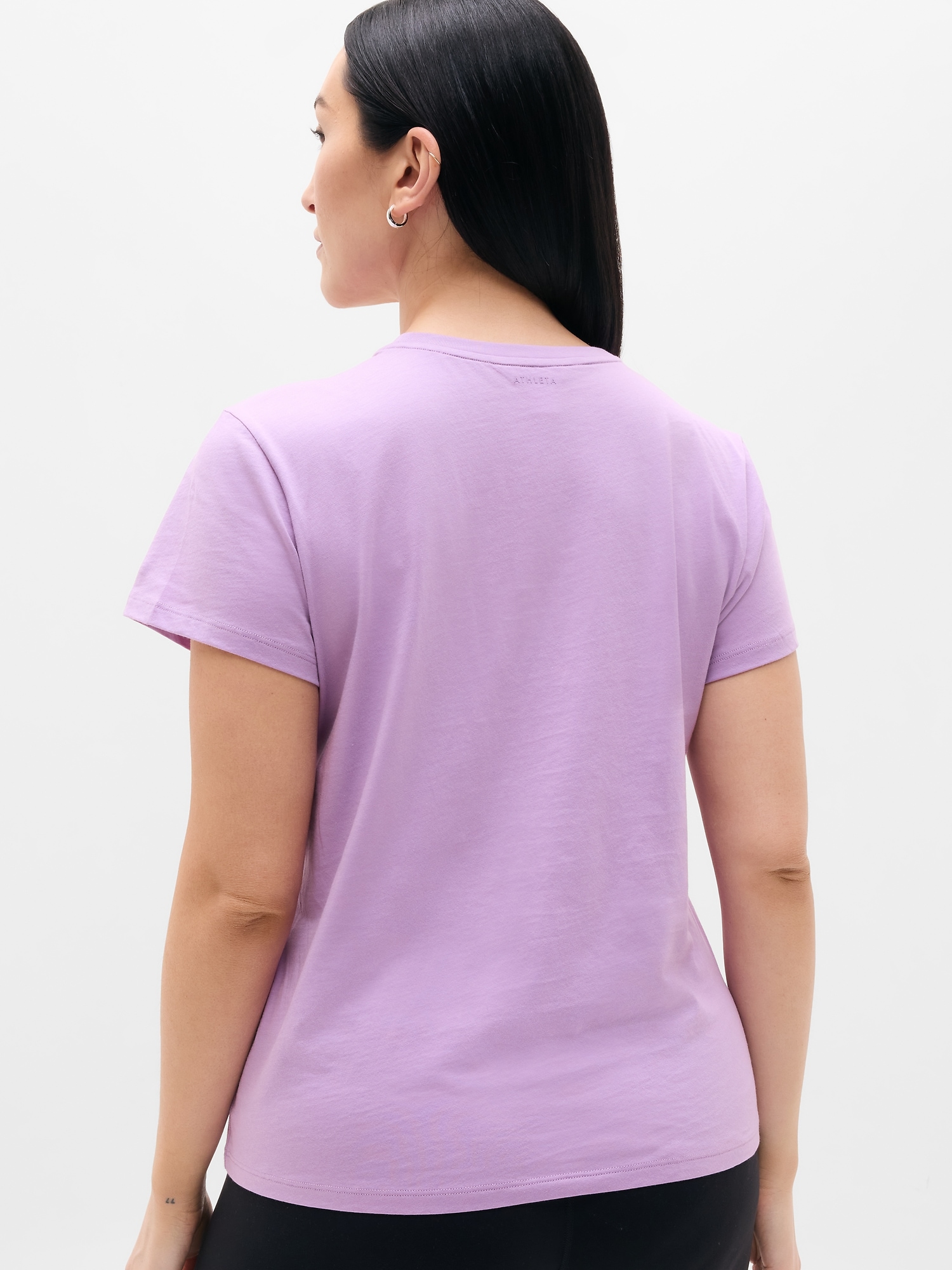 Athleta Favorite Cotton Classic Tee - Purple (Wildflower)