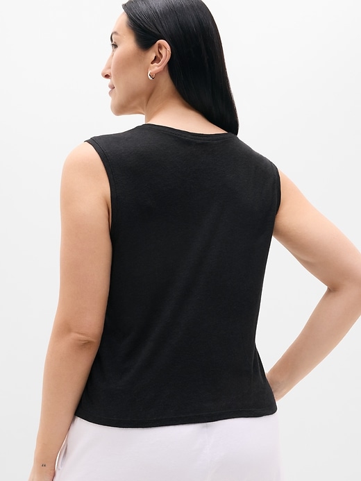 Image number 7 showing, Getaway Linen Blend Muscle Tank