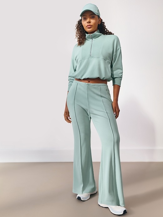 Image number 8 showing, Seasoft Pintuck Mid Rise Flare Pant