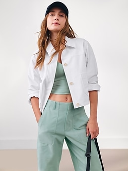 Athleta Skyline Chore Jacket - White (Bright White)