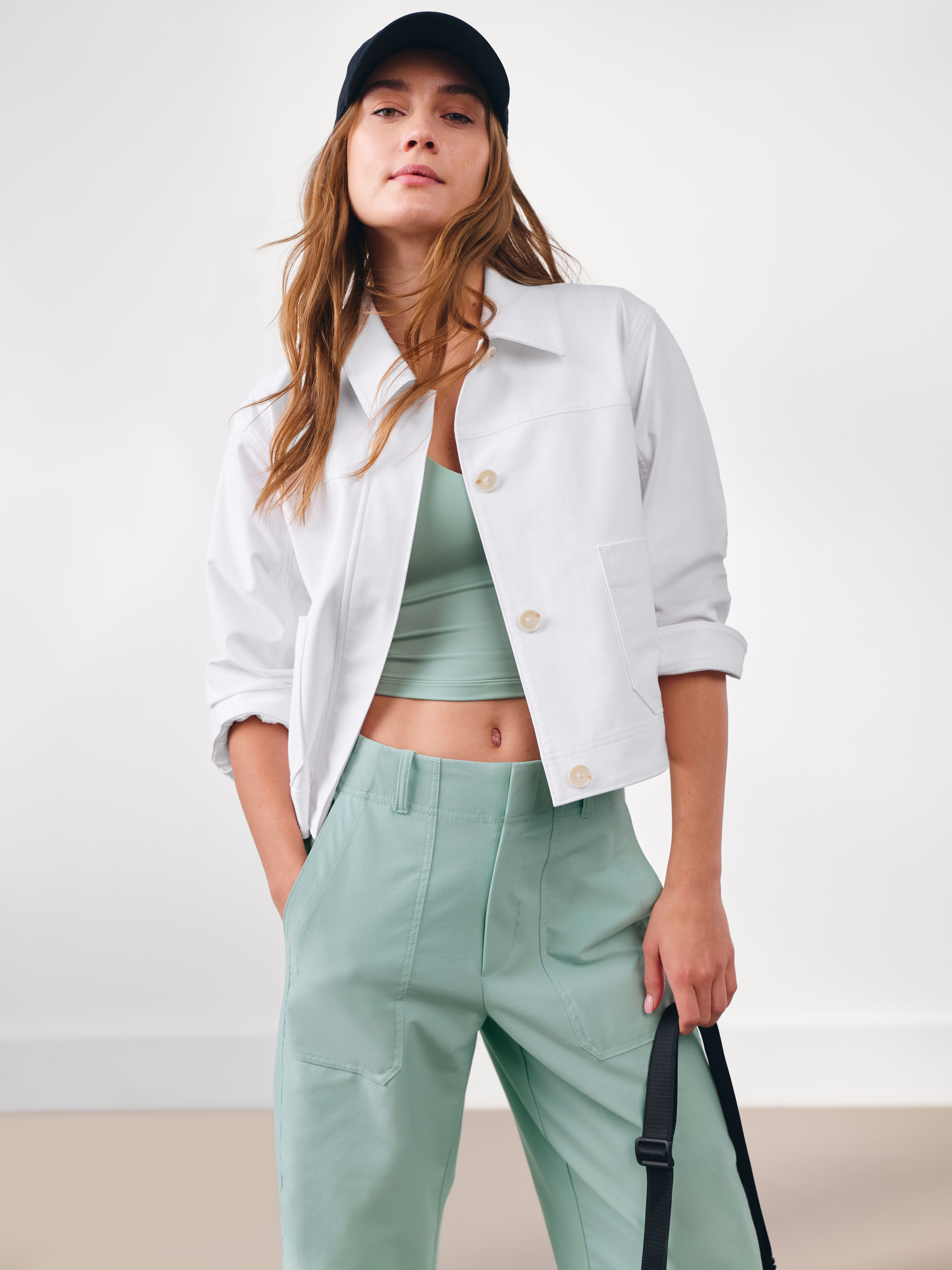 Athleta Skyline Chore Jacket - White (Bright White)