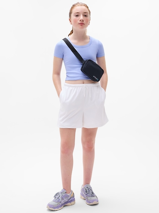 Image number 2 showing, Athleta Girl Rise Above Rib Scoop Tee