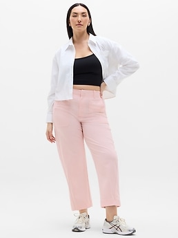 Skyline High Rise Barrel Leg Pant - Pink - image 4