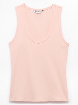 Athleta Signature Rib Scoop Tank - Pink (Pink Sand)