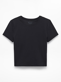 Athleta Transcend Open Back Tee - Black (Black)