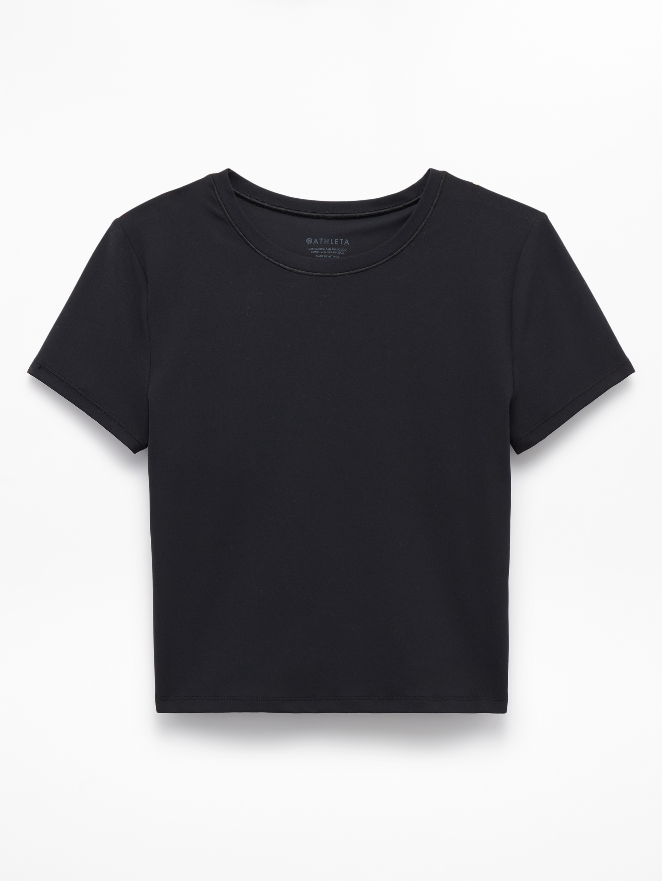 Athleta Transcend Open Back Tee - Black (Black)