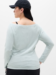 Athleta Move With Ease Off The Shoulder Top - Green (Current)
