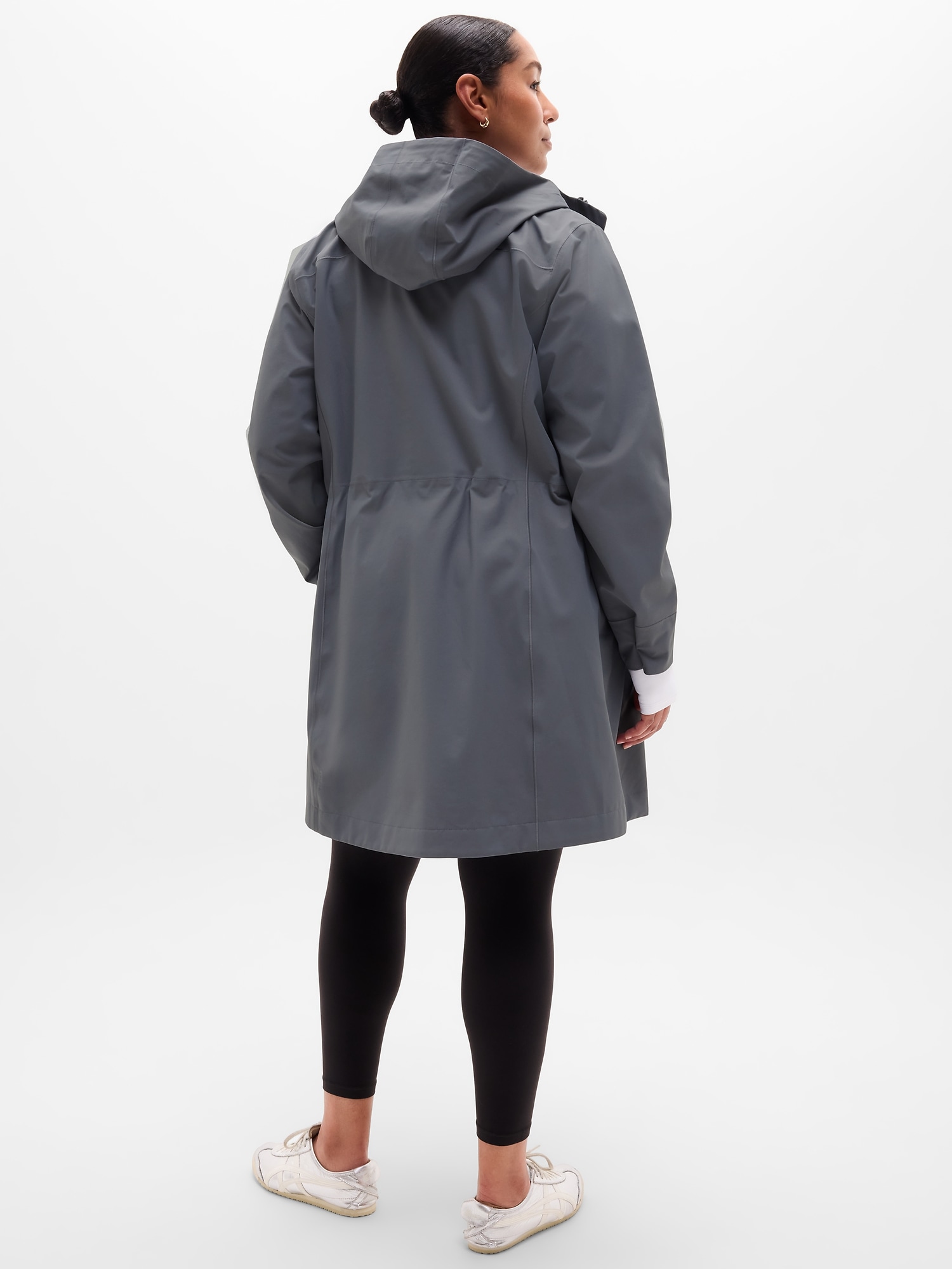 Athleta Rainout Ridge Long Trench - Gray (Slate)