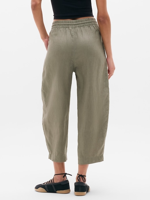 Image number 3 showing, Retreat Linen Easy Barrel Crop Pant
