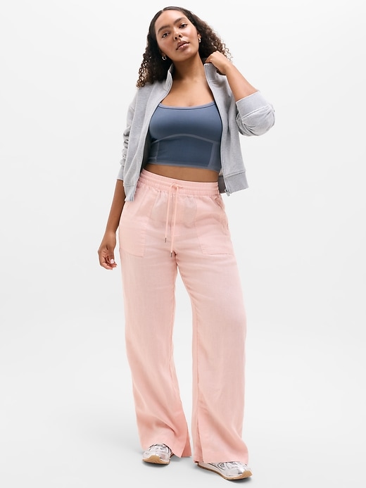 Image number 4 showing, Retreat Linen High Rise Wide Leg Pant