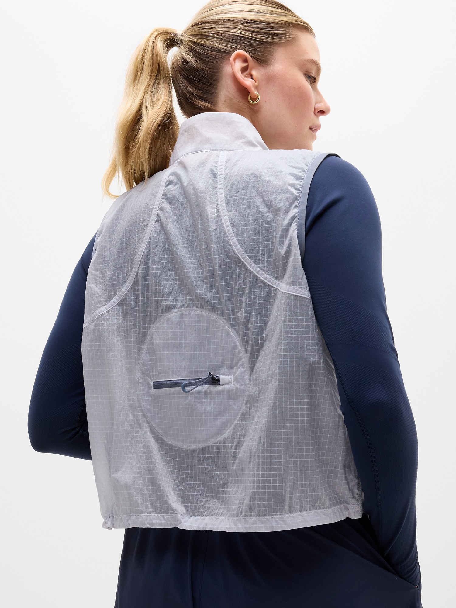 Athleta Run Wild Vest - Blue (Dove)