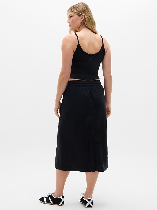 Image number 5 showing, Retreat Linen Midi Skirt