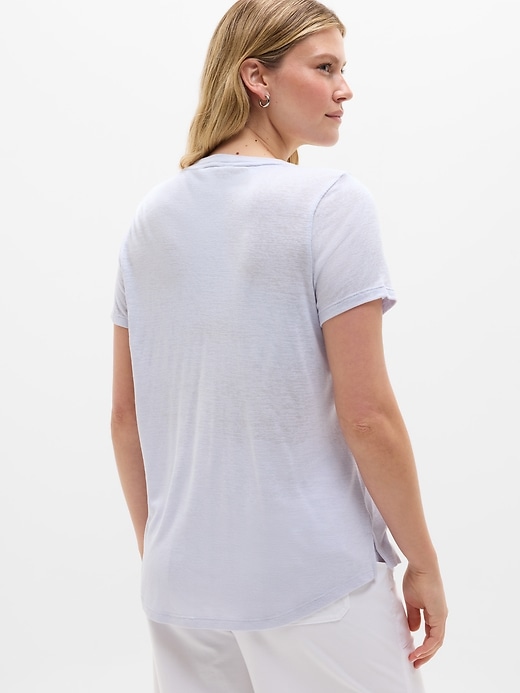 Image number 5 showing, Breezy Scoop V-Neck Tee