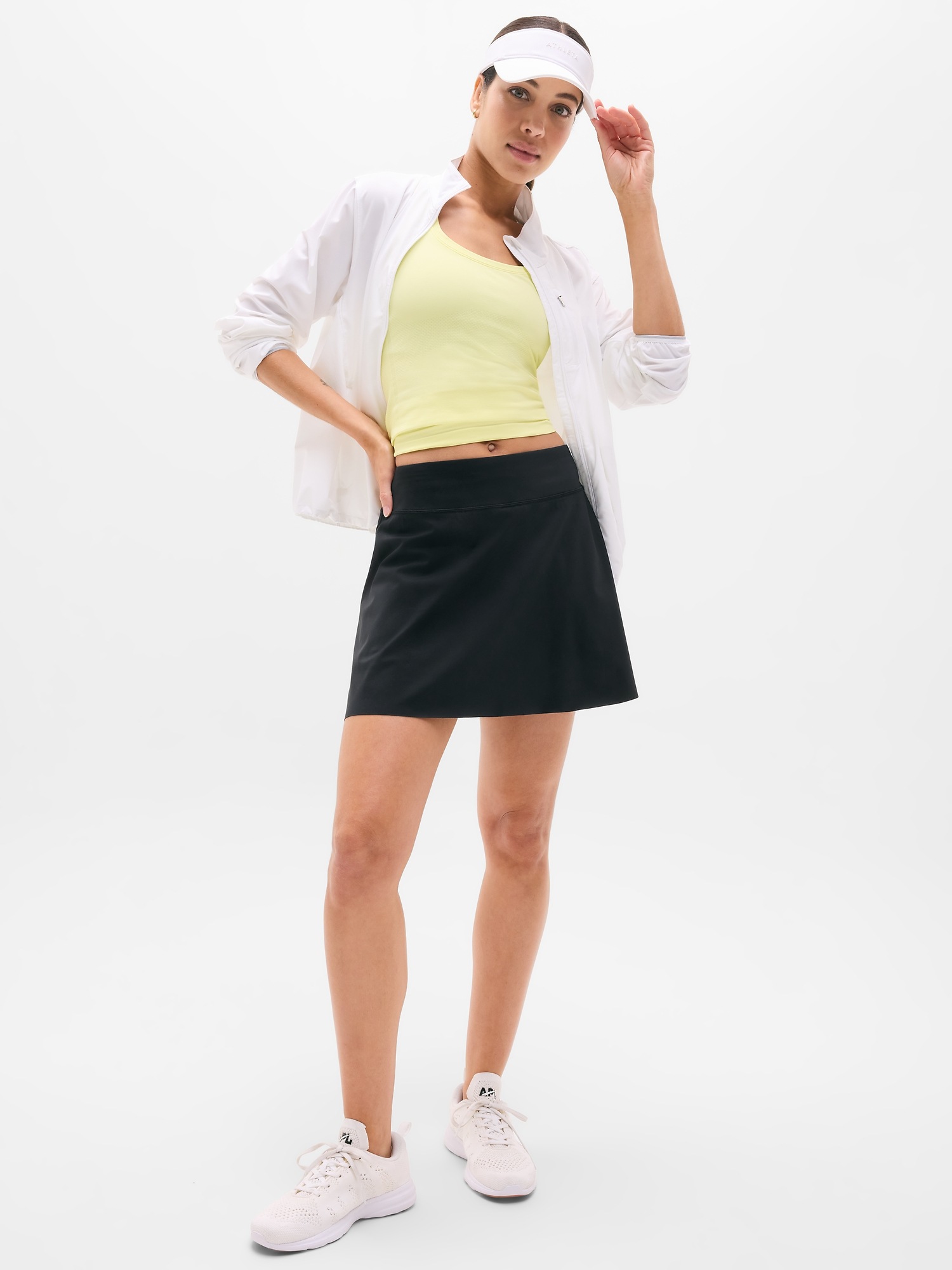 Женская юбка-шорты Athleta Ace A-Line 15.5" Skort, цвет: Чёрный — фото 4