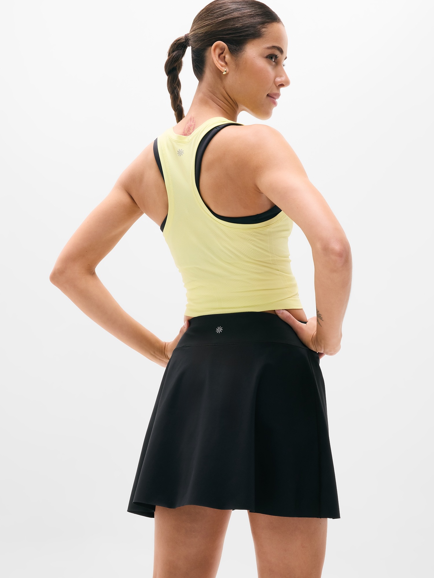 Женская юбка-шорты Athleta Ace A-Line 15.5" Skort, цвет: Чёрный — фото 5