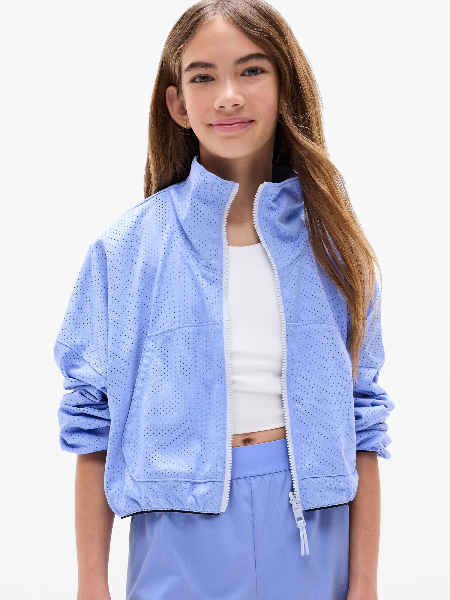 Athleta Girl Reversible Mesh Windbreaker