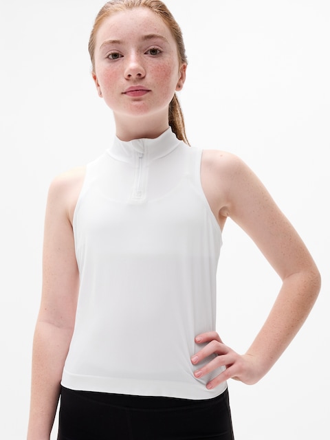 Athleta Girl Power Up Quarter Zip Tank