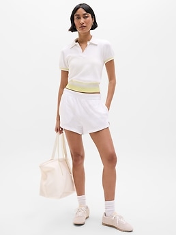 Seamless Polo Tee Sweater - White - image 2