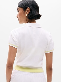 Seamless Polo Tee Sweater - White - image 3