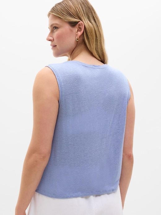 Image number 3 showing, Getaway Linen Blend Muscle Tank