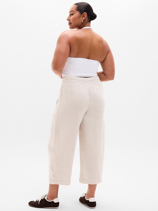 Image number 6 showing, Retreat Linen Easy Barrel Crop Pant