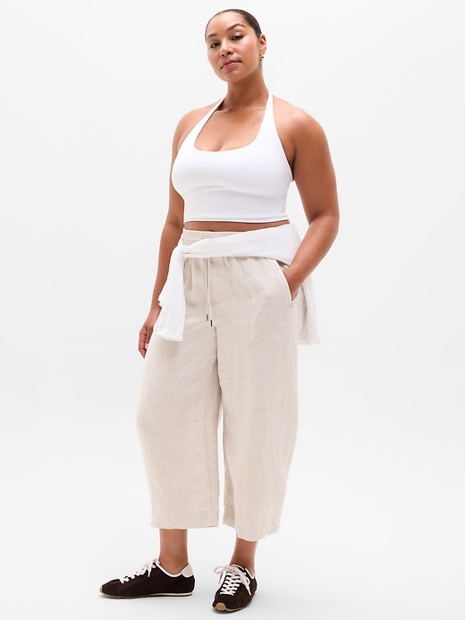 Image number 5 showing, Retreat Linen Easy Barrel Crop Pant