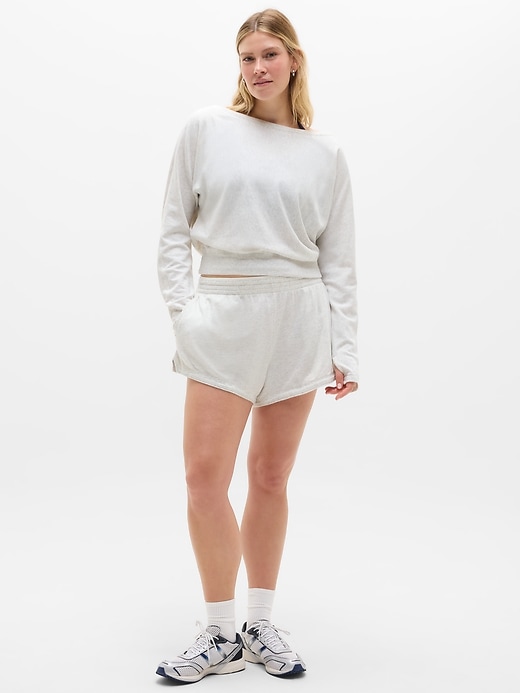 Image number 5 showing, Airy Cotton Terry Boat Neck Sweatshirt