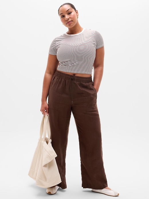 Image number 4 showing, Retreat Linen High Rise Wide Leg Pant