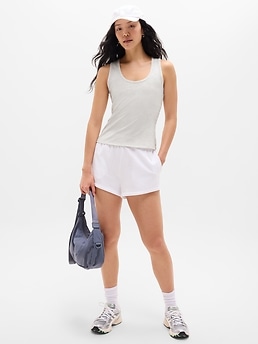 Signature Rib Scoop Tank - Gray - image 4