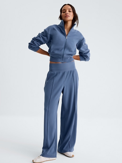 Image number 8 showing, Venice High Rise Track Stripe Wide Leg Pant