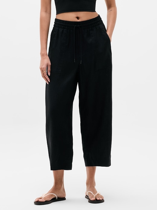 Image number 2 showing, Retreat Linen Easy Barrel Crop Pant