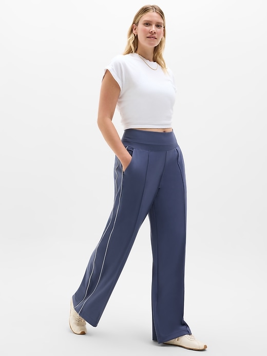Image number 5 showing, Venice High Rise Track Stripe Wide Leg Pant