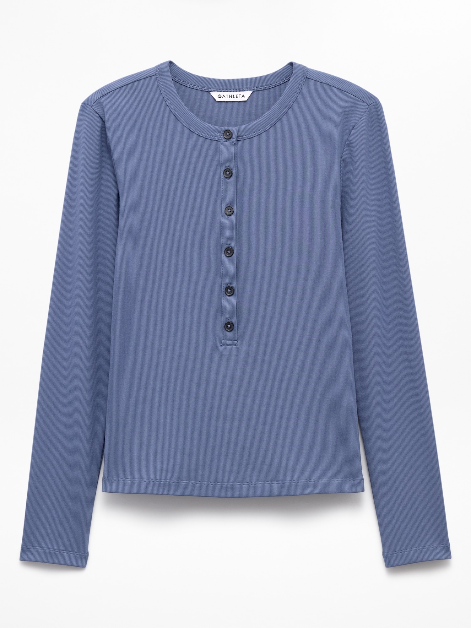 Signature Rib Long Sleeve Henley Top