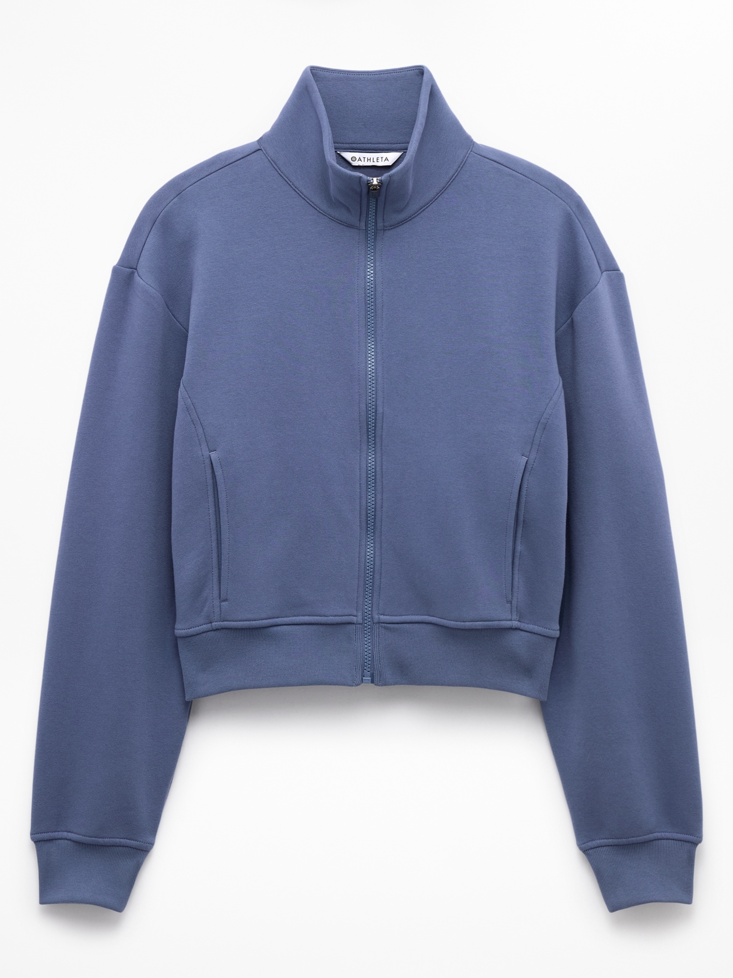 Athleta Forever Fleece Track Jacket - Blue (Celestial)