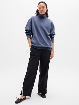 Forever Fleece 1/4 Zip Sweatshirt - Blue - image 2