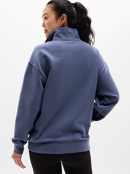 Forever Fleece 1/4 Zip Sweatshirt - Blue - image 3