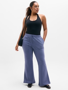 Forever Fleece Mid Rise Flare Pant - Blue - image 4