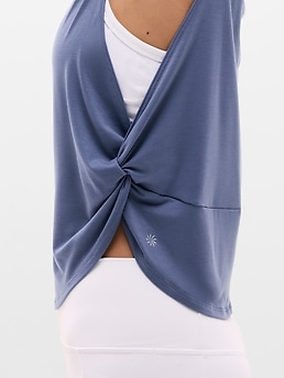 Move With Ease Twist Tank - Blue - image 4