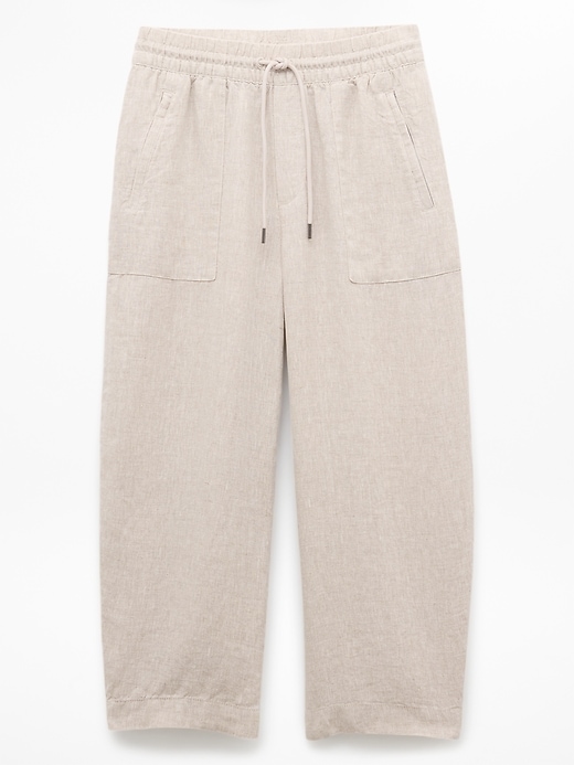 Image number 7 showing, Retreat Linen Easy Barrel Crop Pant