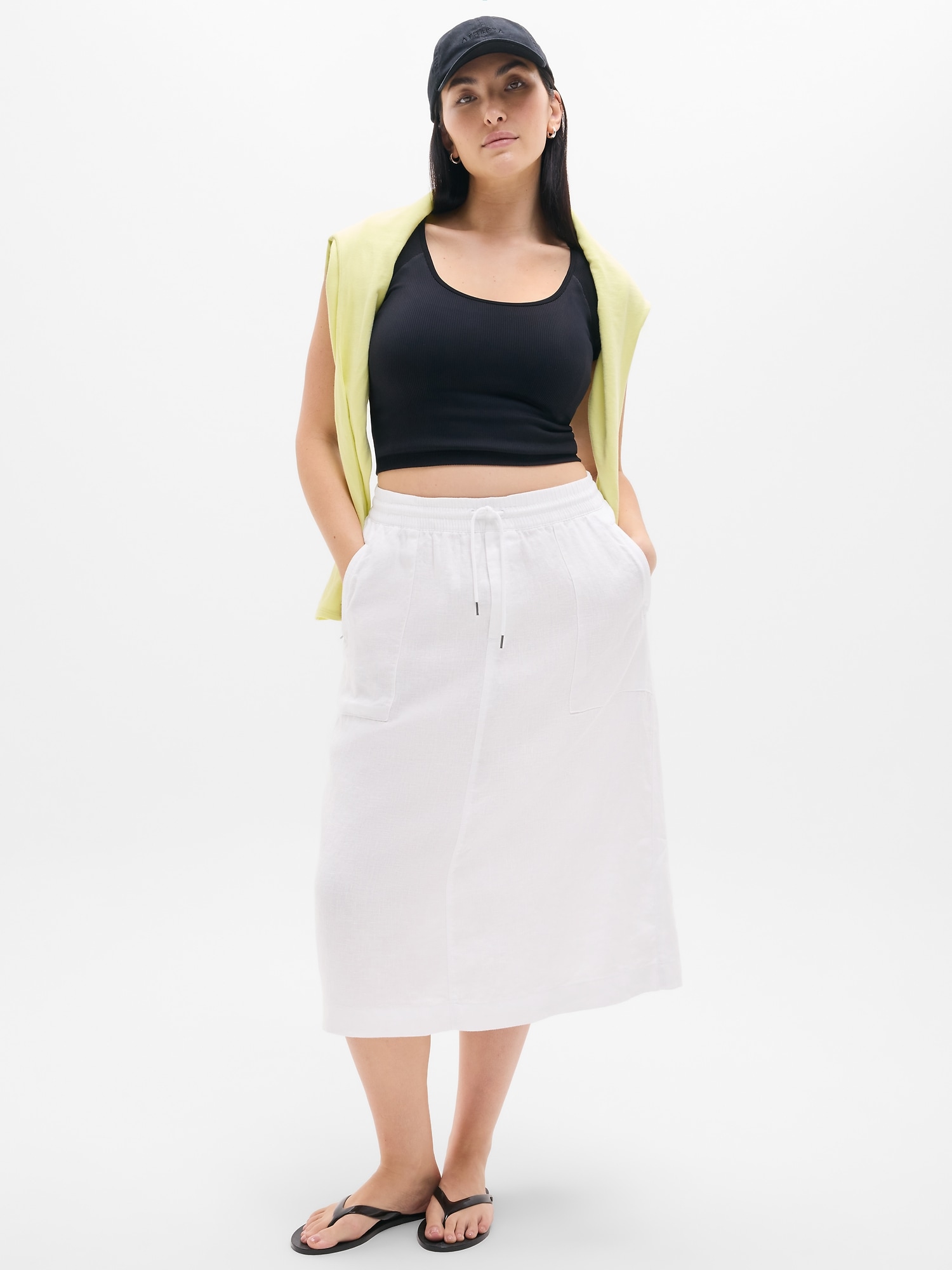 Retreat Linen Midi Skirt