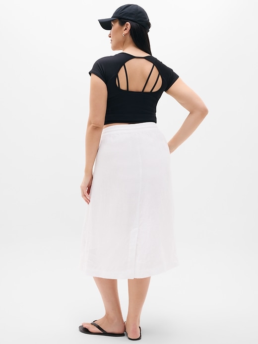 Image number 2 showing, Retreat Linen Midi Skirt