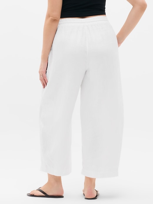 Image number 6 showing, Retreat Linen Easy Barrel Crop Pant