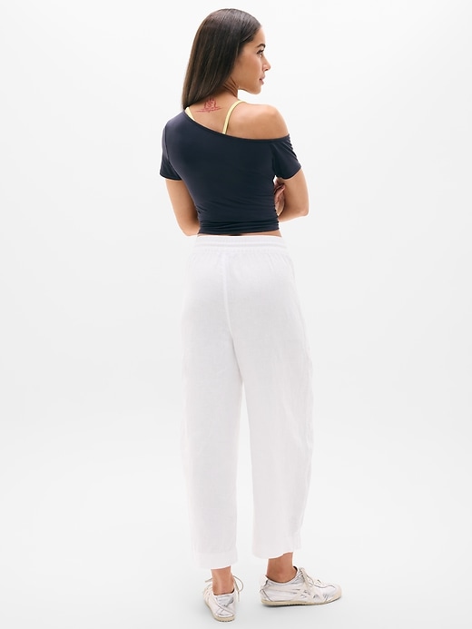 Image number 2 showing, Retreat Linen Easy Barrel Crop Pant