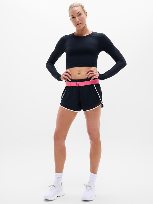 Image number 5 showing, Mesh Racer Run Mid Rise 4" Short