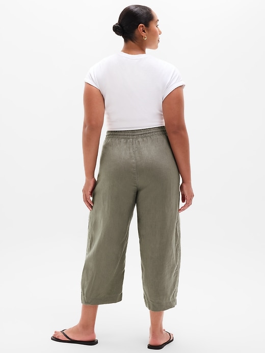 Image number 6 showing, Retreat Linen Easy Barrel Crop Pant